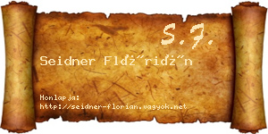 Seidner Flórián névjegykártya